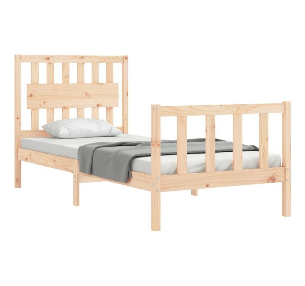 vidaXL Bett Massivholzbett ohne Matratze 90x200 Kiefernholz von vidaXL