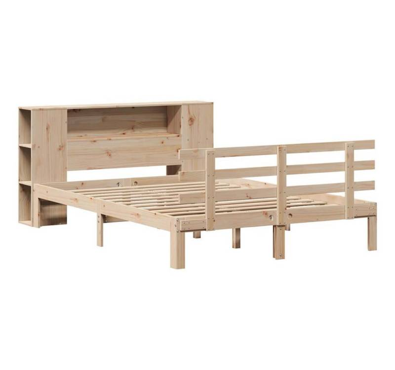 vidaXL Bett Massivholzbett mit Regal ohne Matratze 120x190 cm Kiefer von vidaXL