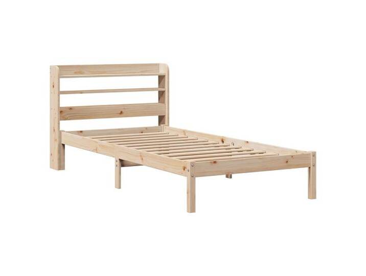 vidaXL Bett Massivholzbett ohne Matratze 75x190 cm Kiefernholz, braun, Braun vidaXL Bett Massivholzbett ohne Matratze 75x190 cm Kiefernholz, braun, Braun von vidaXL