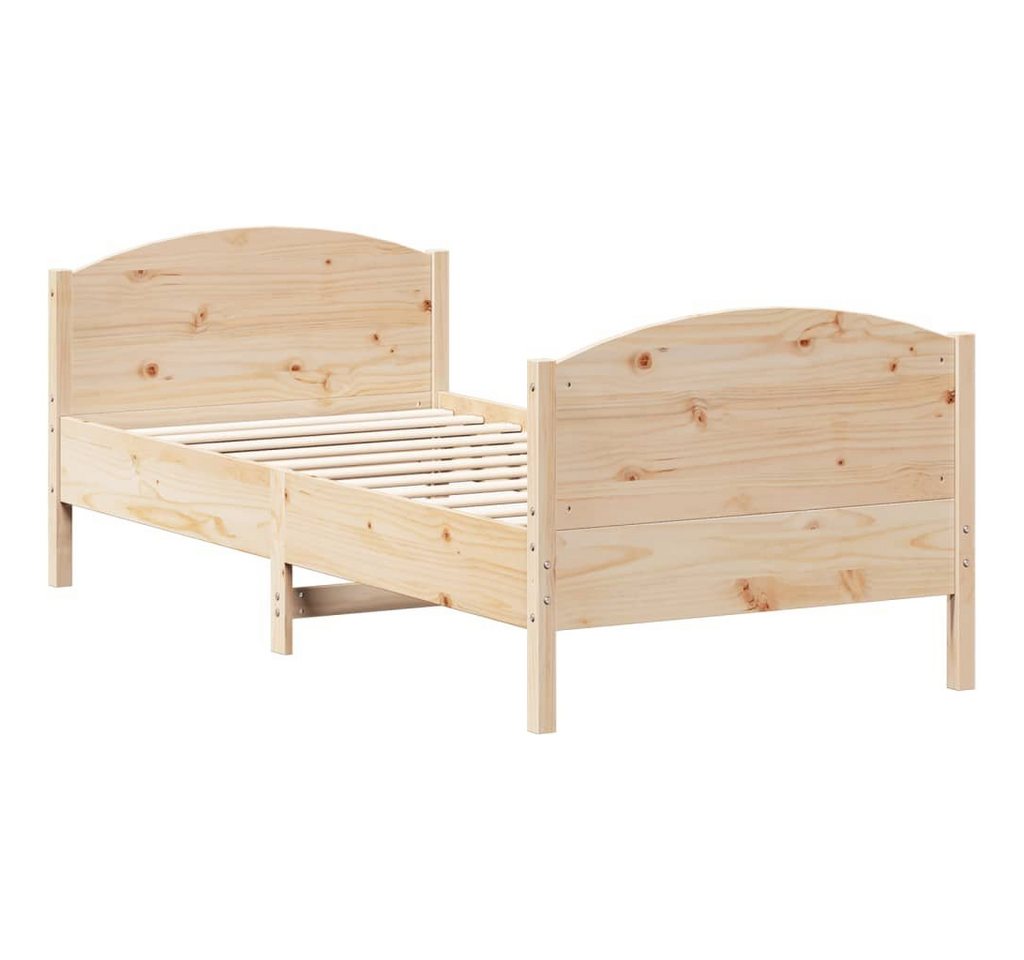 vidaXL Bett Massivholzbett ohne Matratze 75x190 cm Kiefernholz von vidaXL