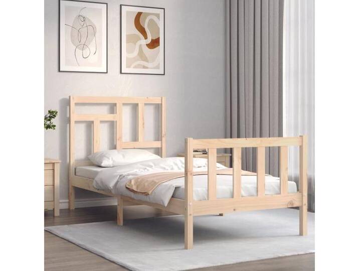 vidaXL Bett Massivholzbett ohne Matratze 90x200 Kiefernholz, braun, Braun vidaXL Bett Massivholzbett ohne Matratze 90x200 Kiefernholz, braun, Braun von vidaXL