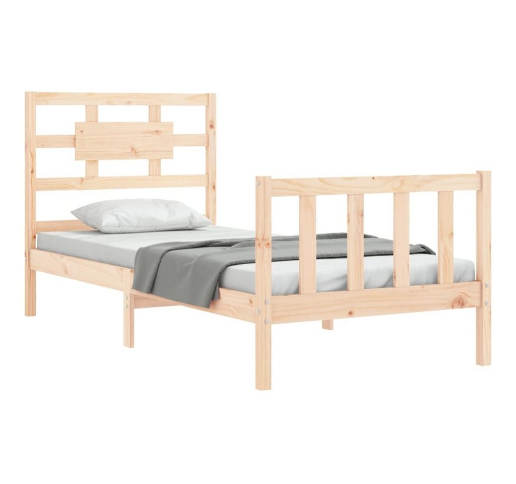 vidaXL Bett Massivholzbett ohne Matratze 90x200 Kiefernholz von vidaXL