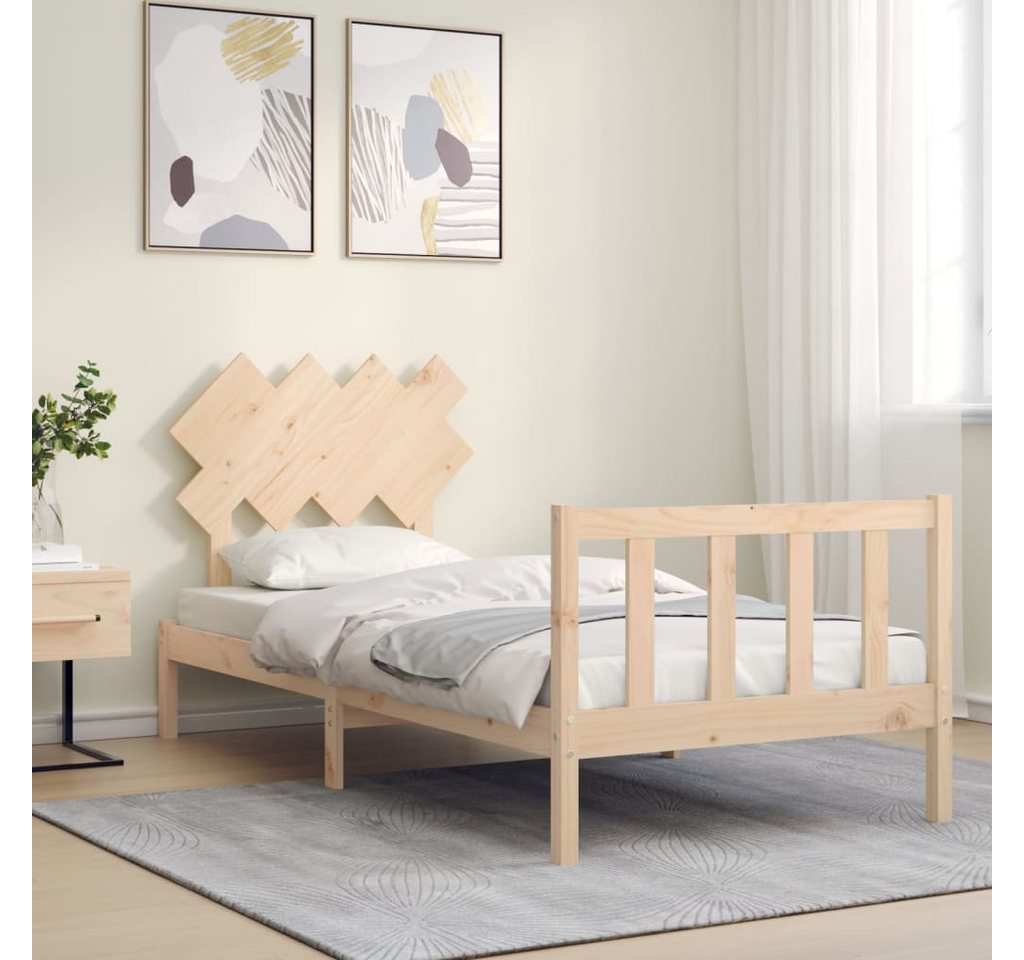 vidaXL Bett Massivholzbett ohne Matratze 90x200 Kiefernholz von vidaXL