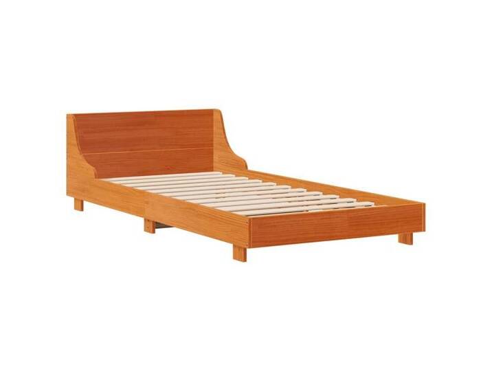 vidaXL Bett Massivholzbett ohne Matratze Wachsbraun 75x190 cm Kiefernholz, braun, Braun vidaXL Bett Massivholzbett ohne Matratze Wachsbraun 75x190 cm Kiefernholz, braun, Braun von vidaXL