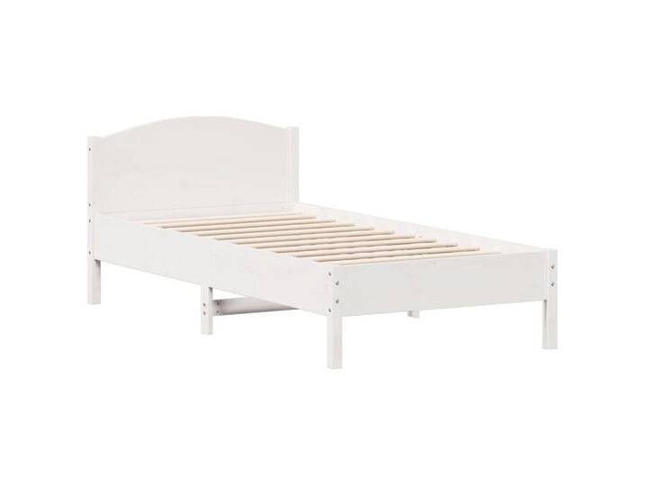 vidaXL Bett Massivholzbett ohne Matratze Weiß 90x190 cm Kiefernholz, weiß, Weiß vidaXL Bett Massivholzbett ohne Matratze Weiß 90x190 cm Kiefernholz, weiß, Weiß von vidaXL