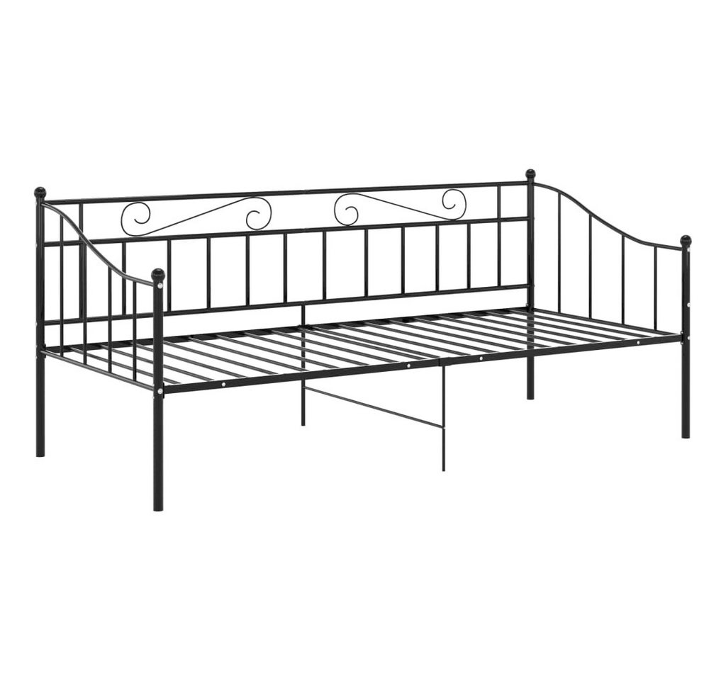 vidaXL Bett Schlafsofa Bettgestell Schwarz Metall 90x200 cm vidaXL Bett Schlafsofa Bettgestell Schwarz Metall 90x200 cm von vidaXL