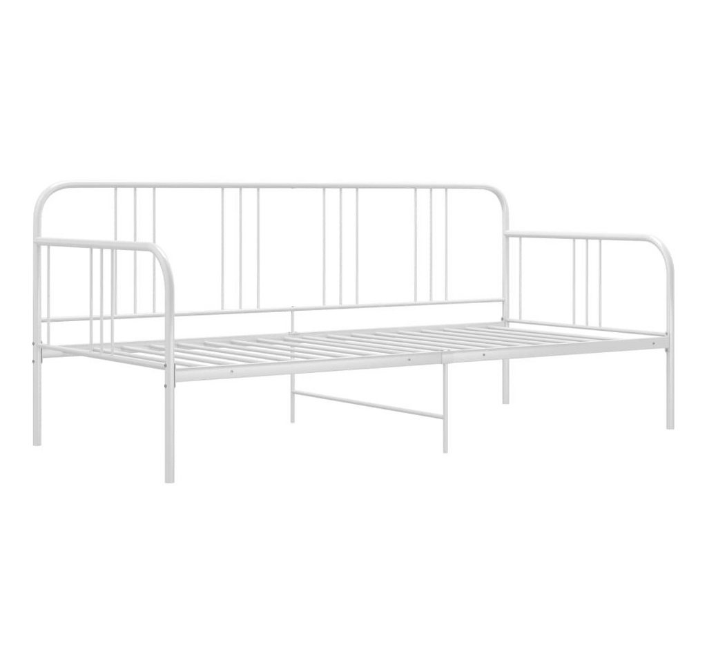 vidaXL Bett Schlafsofa Bettgestell Weiß Metall 90x200 cm vidaXL Bett Schlafsofa Bettgestell Weiß Metall 90x200 cm von vidaXL