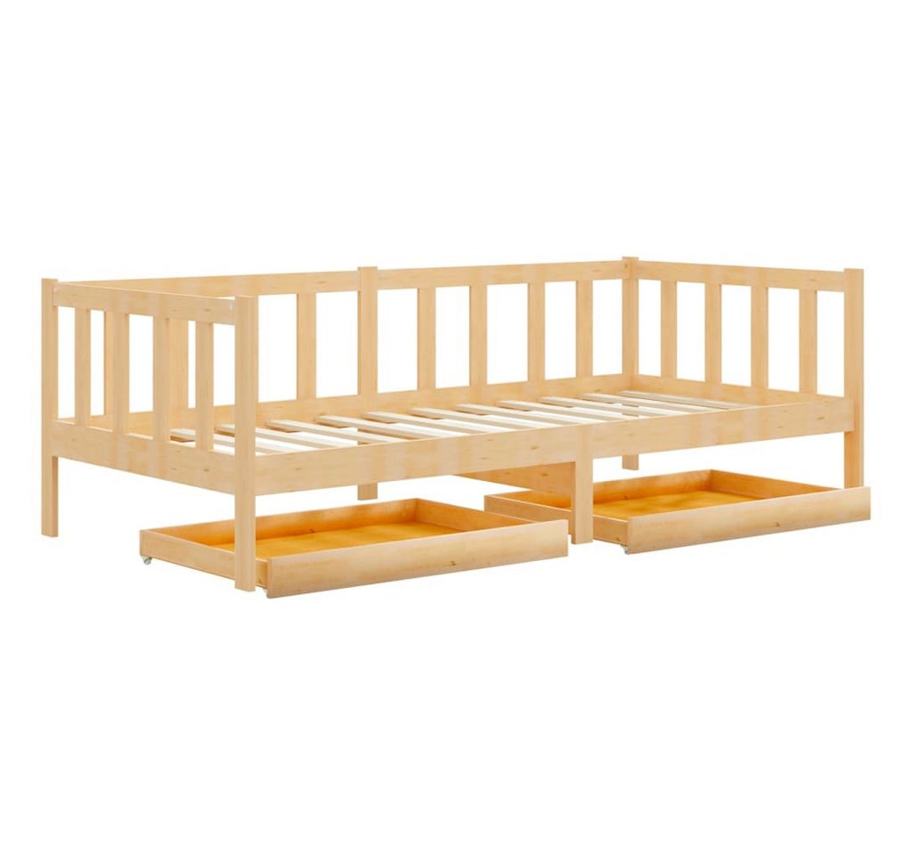vidaXL Bett Tagesbett mit Schubladen 90x200 cm Massivholz Kiefer von vidaXL