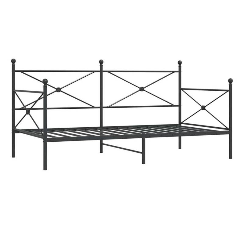 vidaXL Bett Tagesbett ohne Matratze Schwarz 100x190 cm Stahl von vidaXL