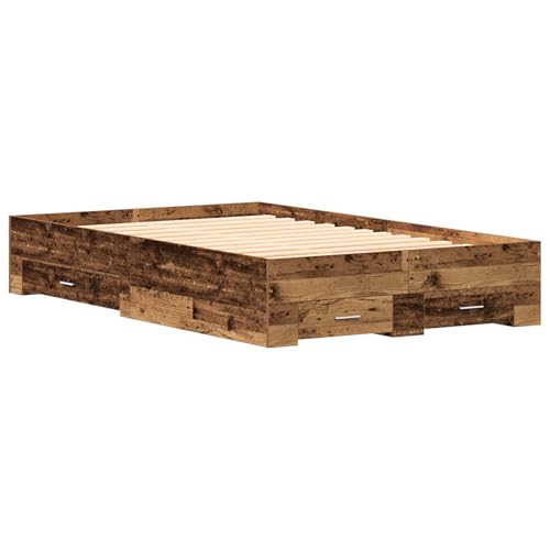 vidaXL Bett mit Schubladen Altholz 120x200 cm aus Holzwerkstoff vidaXL Bett mit Schubladen Altholz 120x200 cm aus Holzwerkstoff von vidaXL