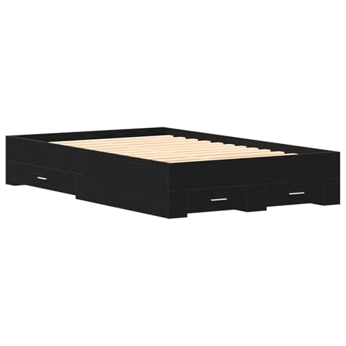 vidaXL Bett mit Schubladen Schwarz Eiche 120x200 cm Holzwerkstoff vidaXL Bett mit Schubladen Schwarz Eiche 120x200 cm Holzwerkstoff von vidaXL