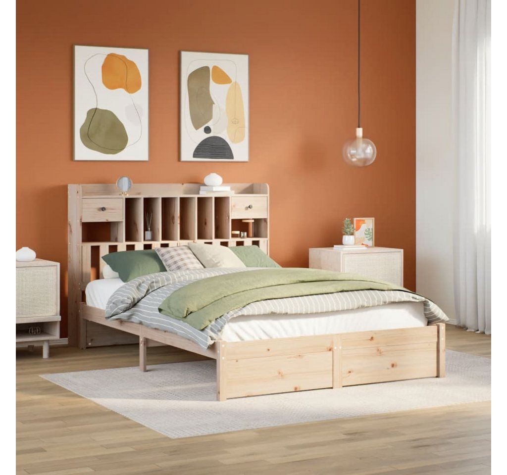 vidaXL Bett, Massivholzbett mit Regal ohne Matratze 140x200 cm Kiefer vidaXL Bett, Massivholzbett mit Regal ohne Matratze 140x200 cm Kiefer von vidaXL