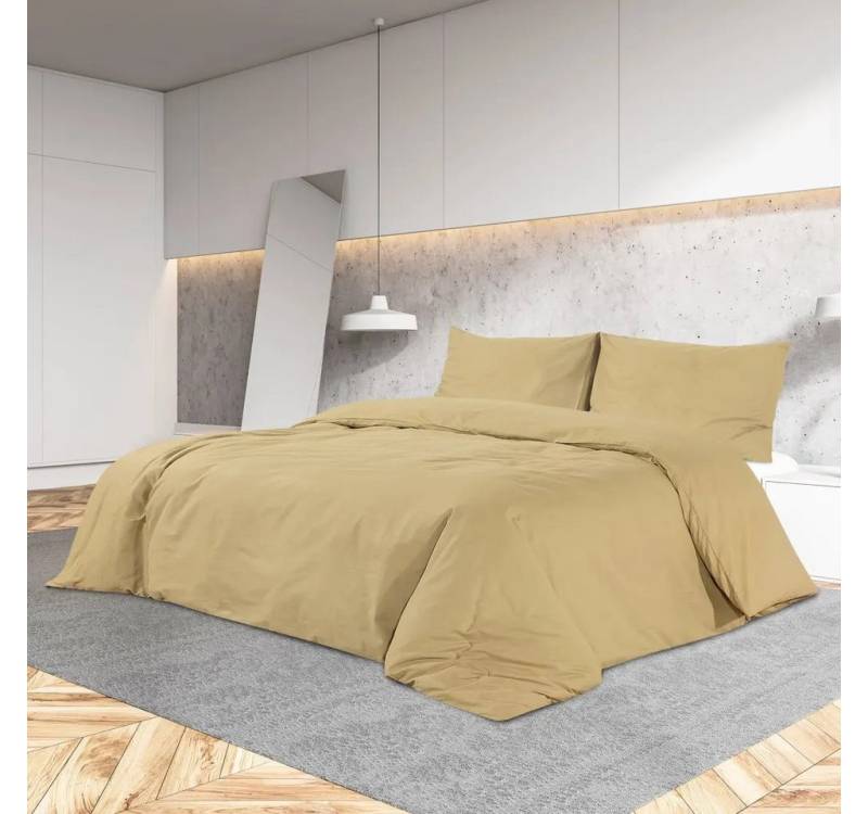 vidaXL Bettbezug vidaXL Bettwäsche-Set Taupe 220x240 cm Leichte Mikrofaser von vidaXL