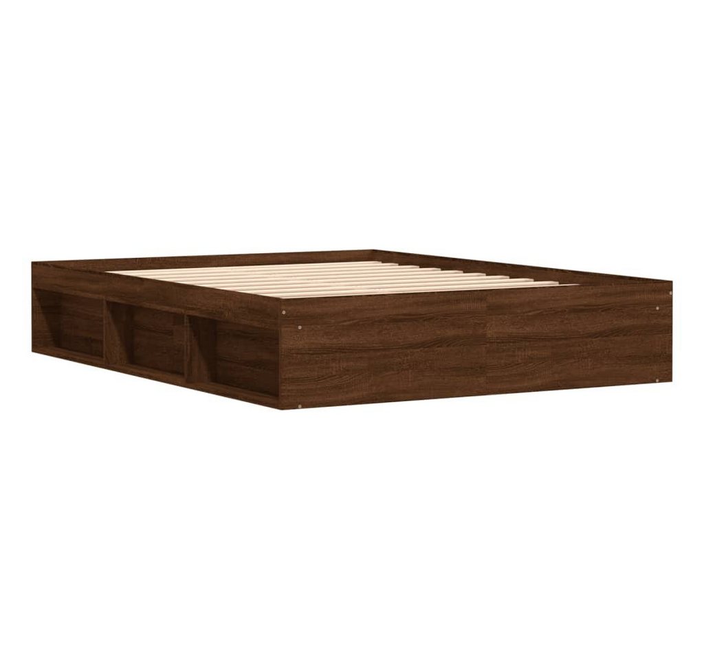 vidaXL Bettgestell Bettrahmen Braun Eichen-Optik 140x200 cm Bett Bettgestell von vidaXL