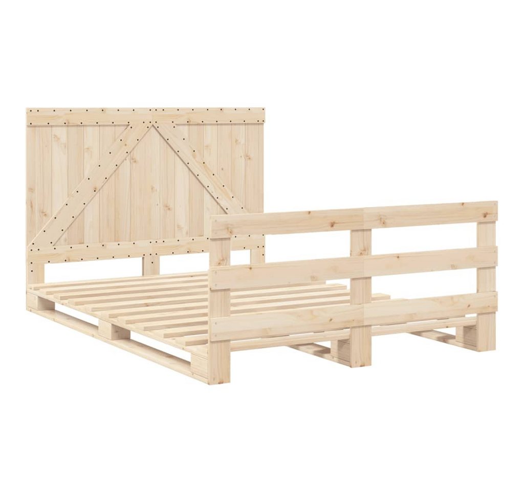 vidaXL Bettgestell Massivholzbett mit Kopfteil 140x200 cm Kiefer Bett Bettgestell vidaXL Bettgestell Massivholzbett mit Kopfteil 140x200 cm Kiefer Bett Bettgestell von vidaXL