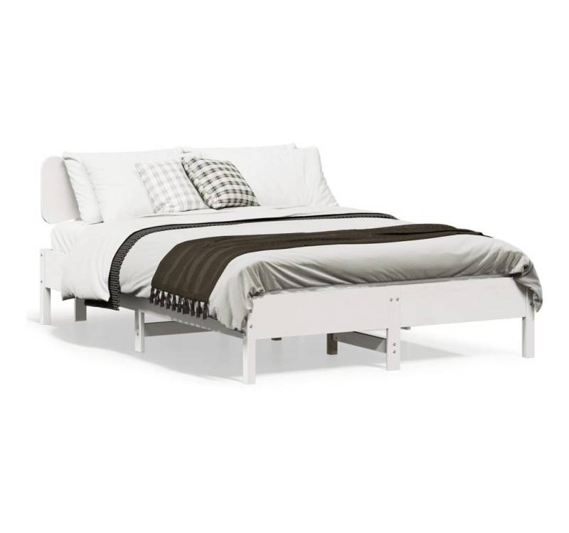 vidaXL Bettgestell Massivholzbett ohne Matratze Weiß 140x200 cm Kiefernholz Bett Bettgest von vidaXL