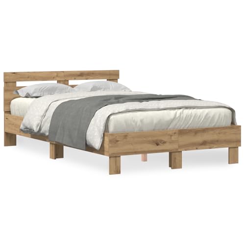 vidaXL Bettgestell aus Holz Artisan Eiche Massivholz Eiche 120 x 200 cm vidaXL Bettgestell aus Holz Artisan Eiche Massivholz Eiche 120 x 200 cm von vidaXL