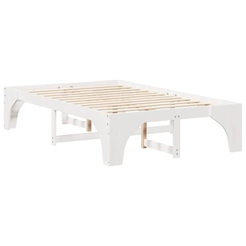 vidaXL Bettgestell aus weißem Kiefernholz, 120 x 200 cm, modernes Schlafzimmermöbel, stabil vidaXL Bettgestell aus weißem Kiefernholz, 120 x 200 cm, modernes Schlafzimmermöbel, stabil von vidaXL
