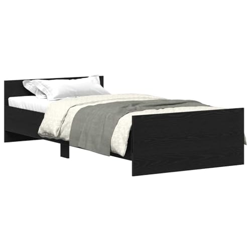 vidaXL Bettgestell ohne Matratze Schwarz Eichen-Optik 90x190 cm, Schlafzimmermöbel, Schlafzimmerbett, Einzelbett, Bett, Bettrahmen, Lattenrost vidaXL Bettgestell ohne Matratze Schwarz Eichen-Optik 90x190 cm, Schlafzimmermöbel, Schlafzimmerbett, Einzelbett, Bett, Bettrahmen, Lattenrost von vidaXL