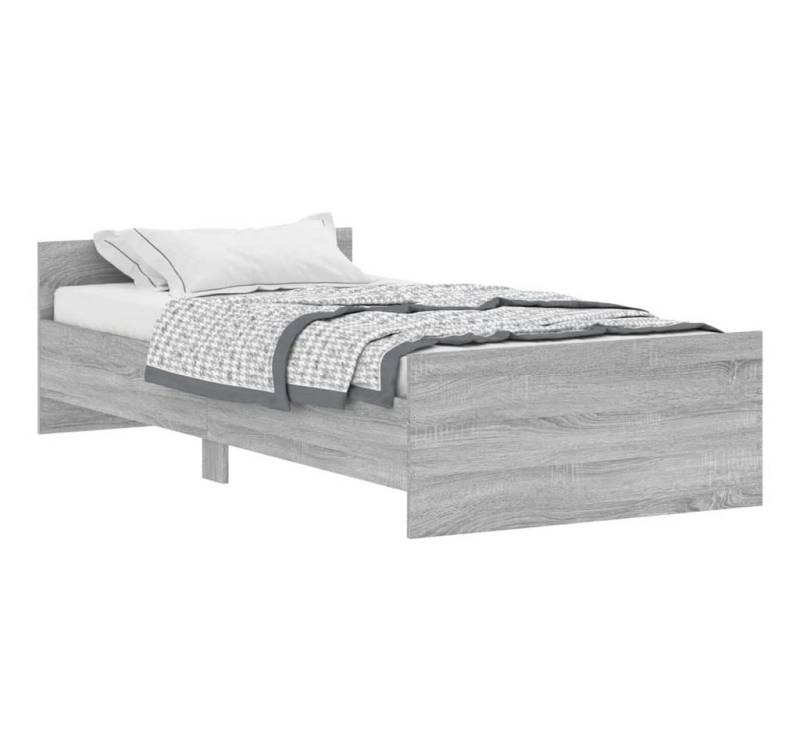 vidaXL Bettgestell, Bettrahmen Grau Sonoma 90x190 cm Holzwerkstoff von vidaXL