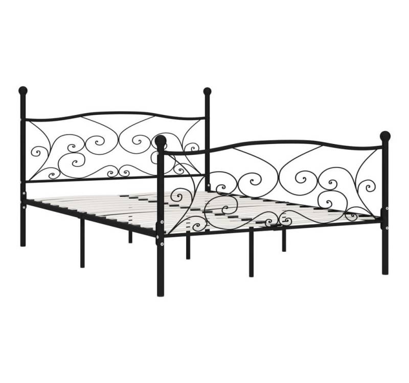 vidaXL Bettgestell, Bettrahmen mit Lattenrost Schwarz Metall 120 × 200 cm vidaXL Bettgestell, Bettrahmen mit Lattenrost Schwarz Metall 120 × 200 cm von vidaXL