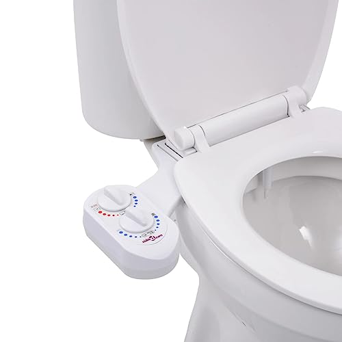 vidaXL Bidet-Aufsatz für Toilettensitz Heißes Kaltes Wasser Einzeldüse Dusch WC Aufsatz Bidet Taharet Intimdusche Intimpflege Toilette von vidaXL