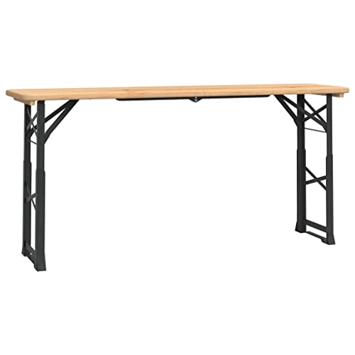 vidaXL Biertisch Klappbar 170x50x75/105 cm Massivholz Tanne von vidaXL