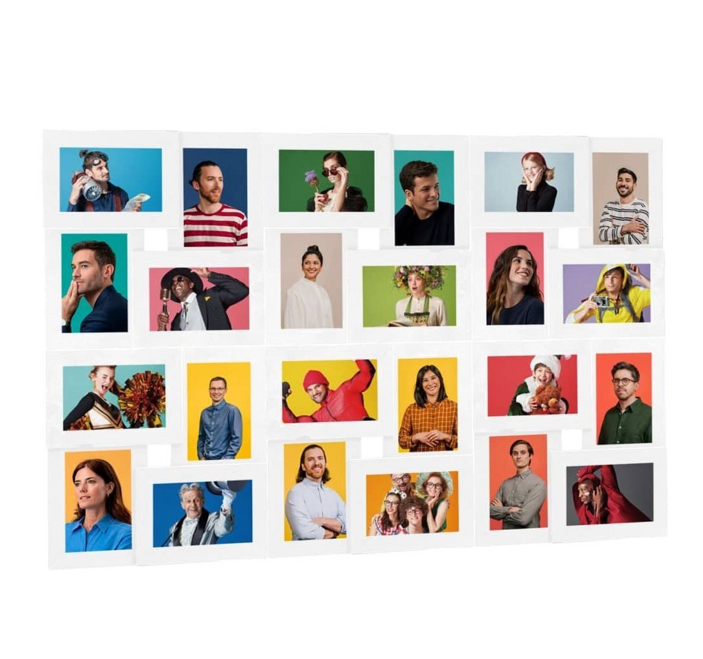 vidaXL Bilderrahmen Collage Bilderrahmen für 24x(10x15 cm) Fotos Weiß MDF, (1 St) von vidaXL