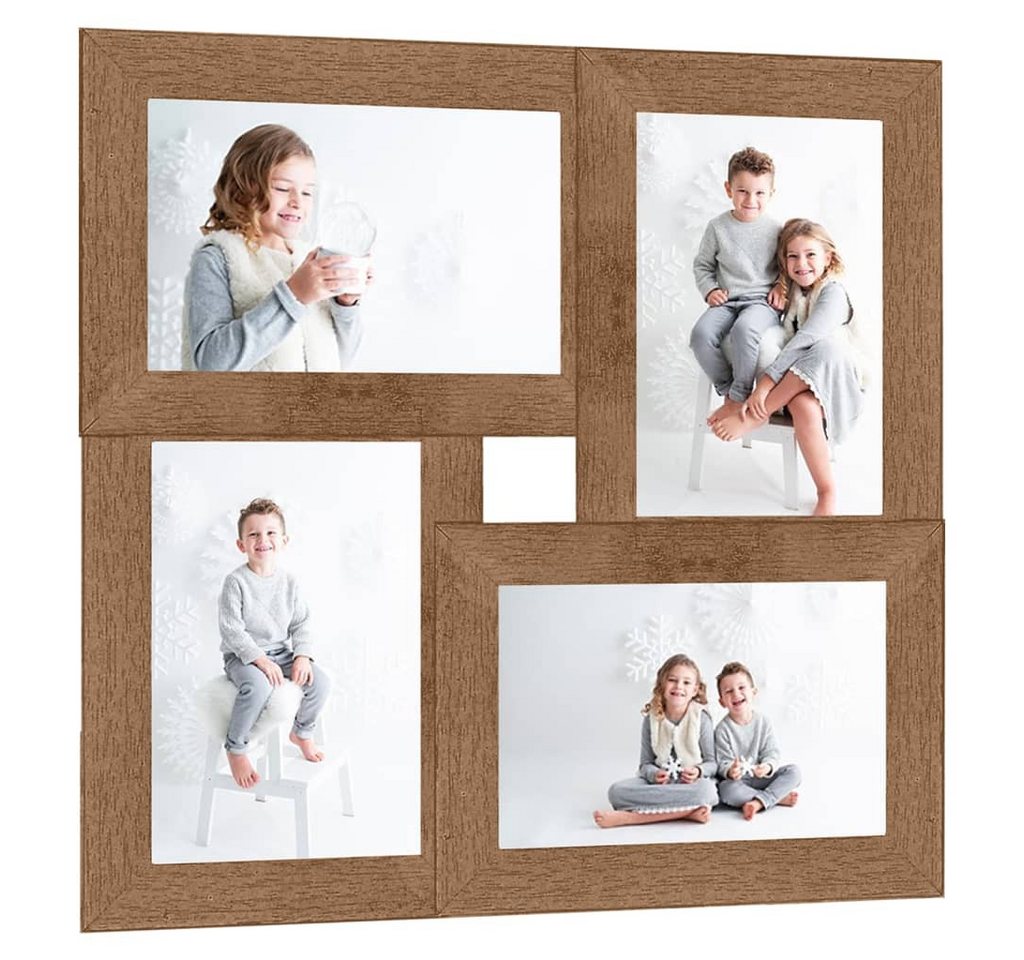 vidaXL Bilderrahmen Collage Bilderrahmen für 4x13x18 cm Fotos Hellbraun MDF vidaXL Bilderrahmen Collage Bilderrahmen für 4x13x18 cm Fotos Hellbraun MDF von vidaXL