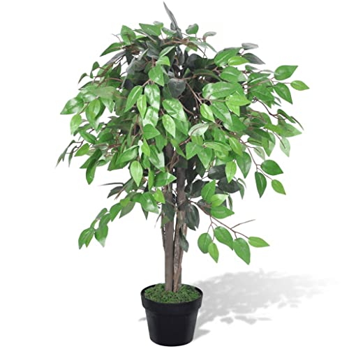 vidaXL Birkenfeige Ficus Benjamini Kunstpflanze künstliche Zimmerpflanze Baum von vidaXL