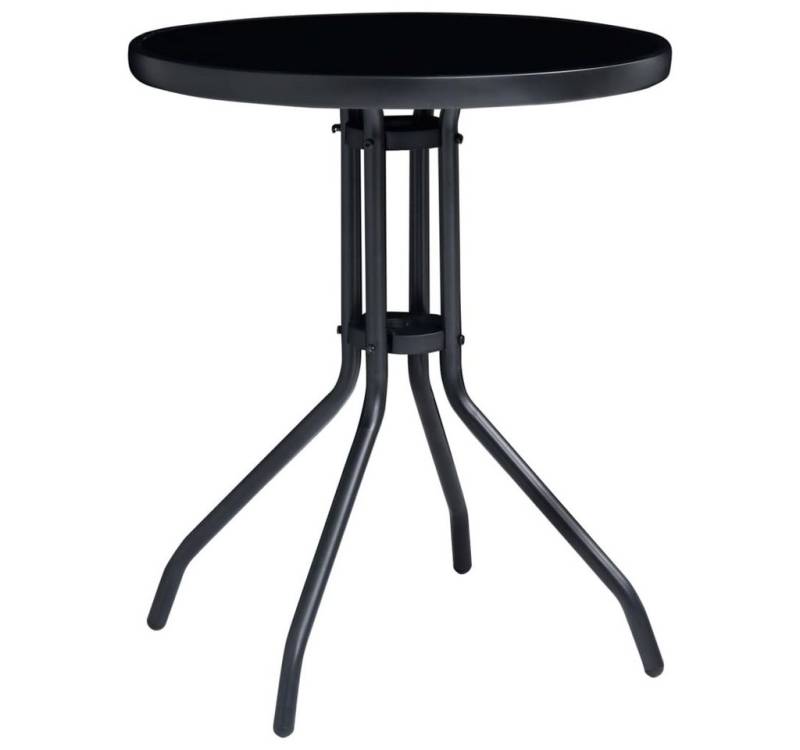 vidaXL Bistrotisch, 3-tlg. Bistro-Set Schwarz und Anthrazit von vidaXL