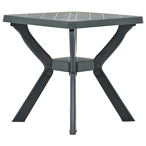 vidaXL Bistrotisch Gartentisch Balkontisch Beistelltisch Stehtisch Terrassentisch Campingtisch Esstisch Tisch Grün 70x70x72cm Kunststoff von vidaXL