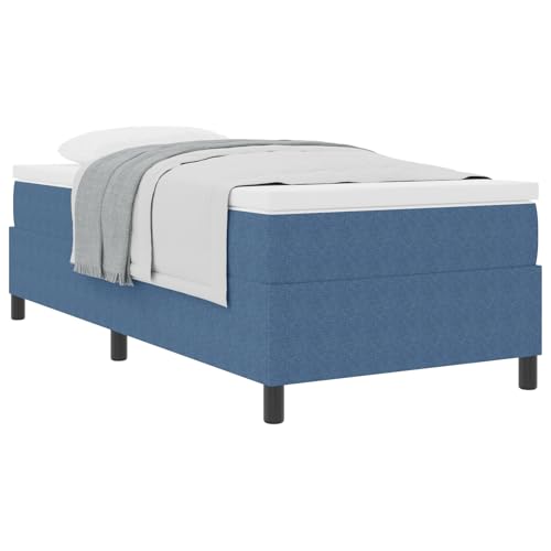 vidaXL Blau-Weiße Corduroy-Bettgarnitur mit Memory-Foam-Matratze 100X200cm Strukturstoff Indoor Bettwäsche für Erwachsene komplettes Gestell hypoallergene Abdeckung/Protektor Topper zeitgenössisches vidaXL Blau-Weiße Corduroy-Bettgarnitur mit Memory-Foam-Matratze 100X200cm Strukturstoff Indoor Bettwäsche für Erwachsene komplettes Gestell hypoallergene Abdeckung/Protektor Topper zeitgenössisches von vidaXL