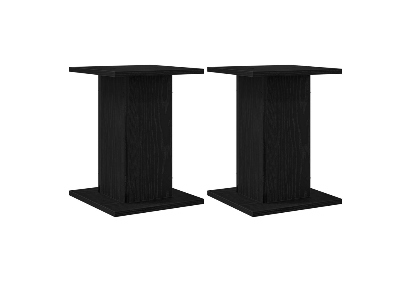 vidaXL Blumenständer Pflanzenständer 2 Stk. Schwarz Eiche 30x30x40 cm Holzwerkstoff (2 St) von vidaXL
