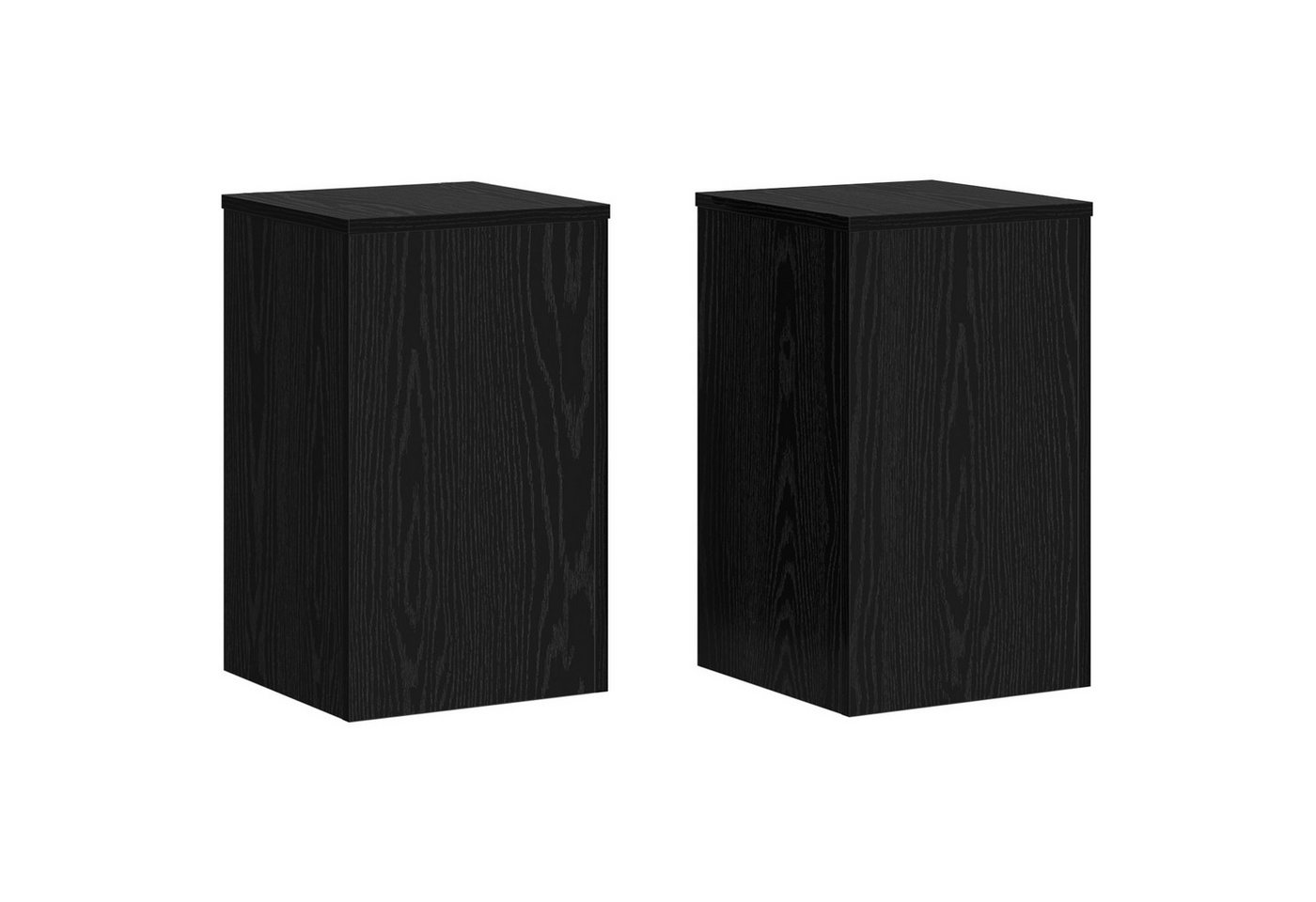 vidaXL Blumenständer Pflanzenständer 2 Stück Schwarz-Eiche 30x30x50 cm Schichtholz (1 St) von vidaXL