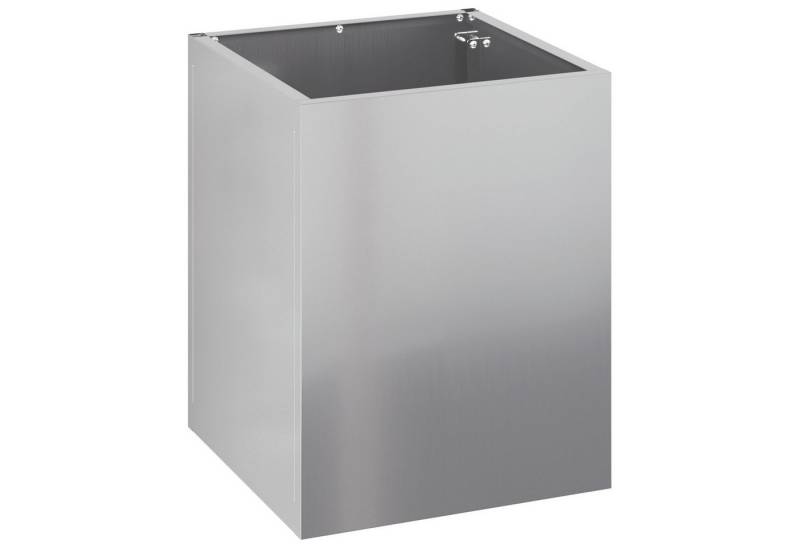 vidaXL Blumentopf Gartenblumentopf Silber 50 x 32 x 40 cm Galvanisierter Stahl (1 St) von vidaXL