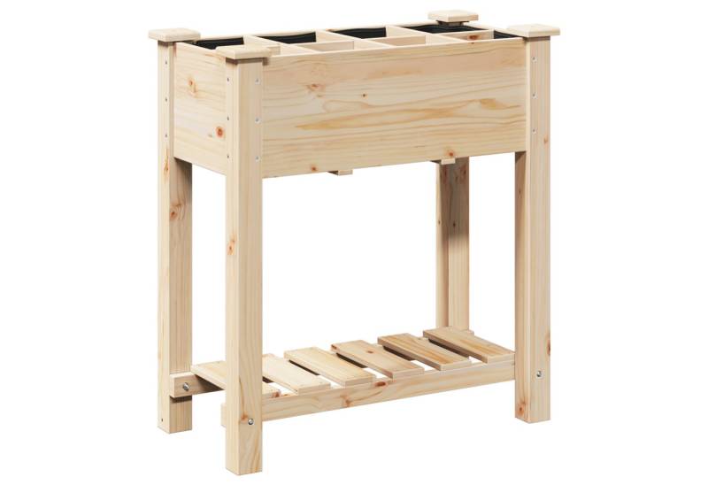 vidaXL Blumentopf Pflanzkasten mit Rankgitter 71x37x76 cm Massivholz Tanne (1 St) von vidaXL
