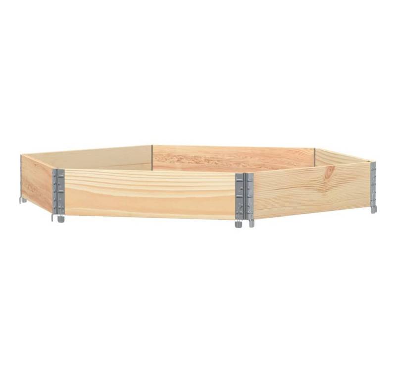 vidaXL Blumentopf Paletten-Aufsatzrahmen Hexagon 160x160 cm Massivholz Kiefer (1 St) von vidaXL