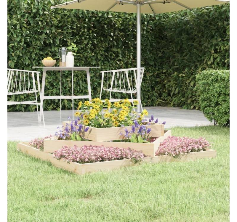 vidaXL Blumentopf Pflanzkübel 112x112x27 cm Massivholz Kiefer (1 St) von vidaXL