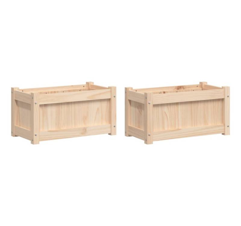 vidaXL Blumentopf Pflanzkübel 2 Stk. Massivholz Kiefer (2 St) von vidaXL