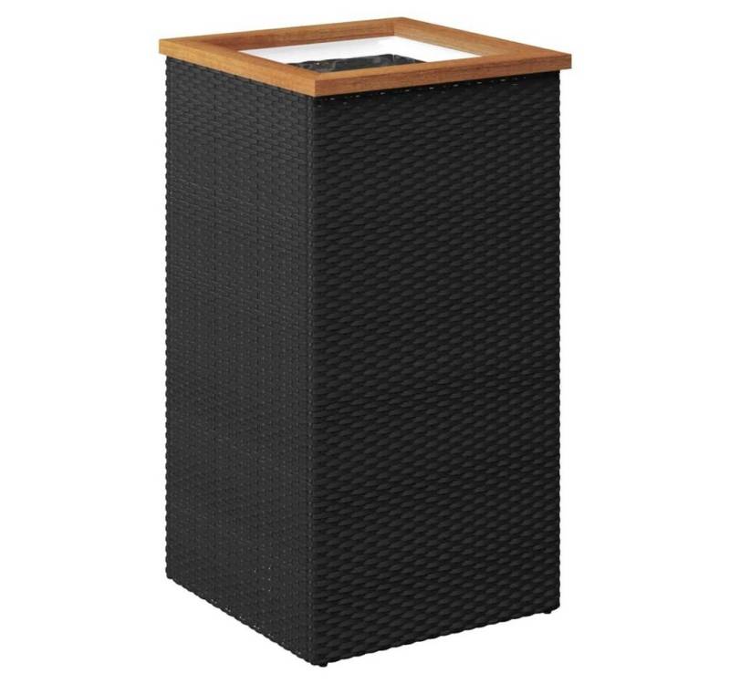 vidaXL Blumentopf Pflanzkübel Schwarz 40x40x80 cm Poly Rattan (1 St) von vidaXL