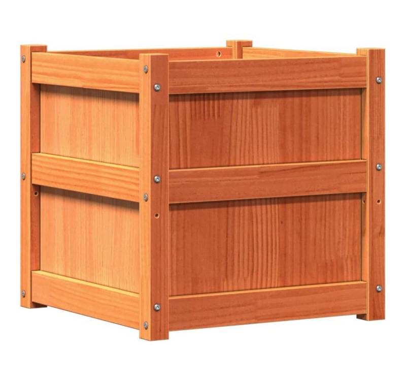 vidaXL Blumentopf Pflanzkübel Wachsbraun 50x50x50 cm Massivholz Kiefer (1 St) von vidaXL