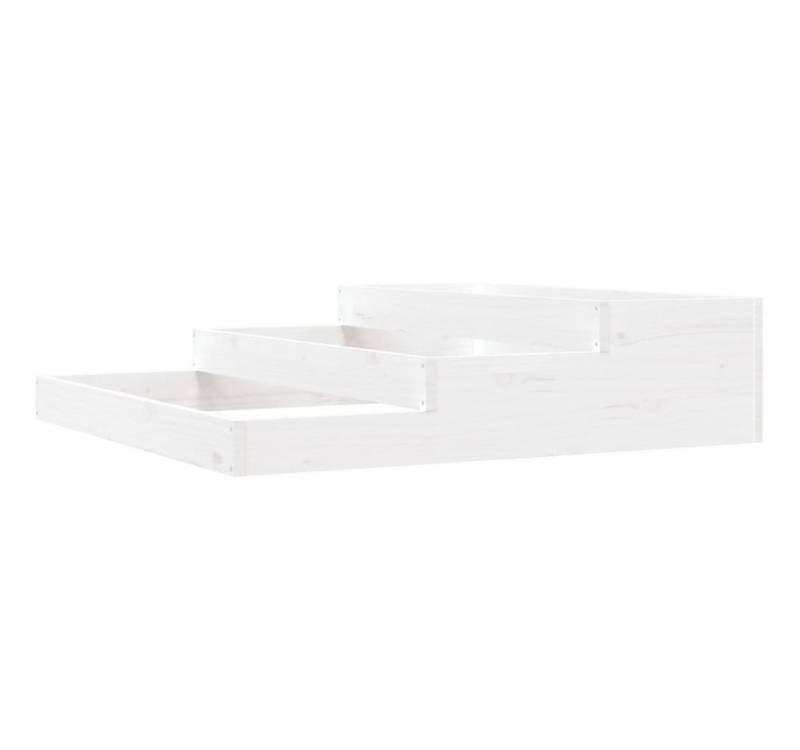 vidaXL Blumentopf Pflanzkübel Weiß 107x107x27 cm Massivholz Kiefer (1 St) von vidaXL