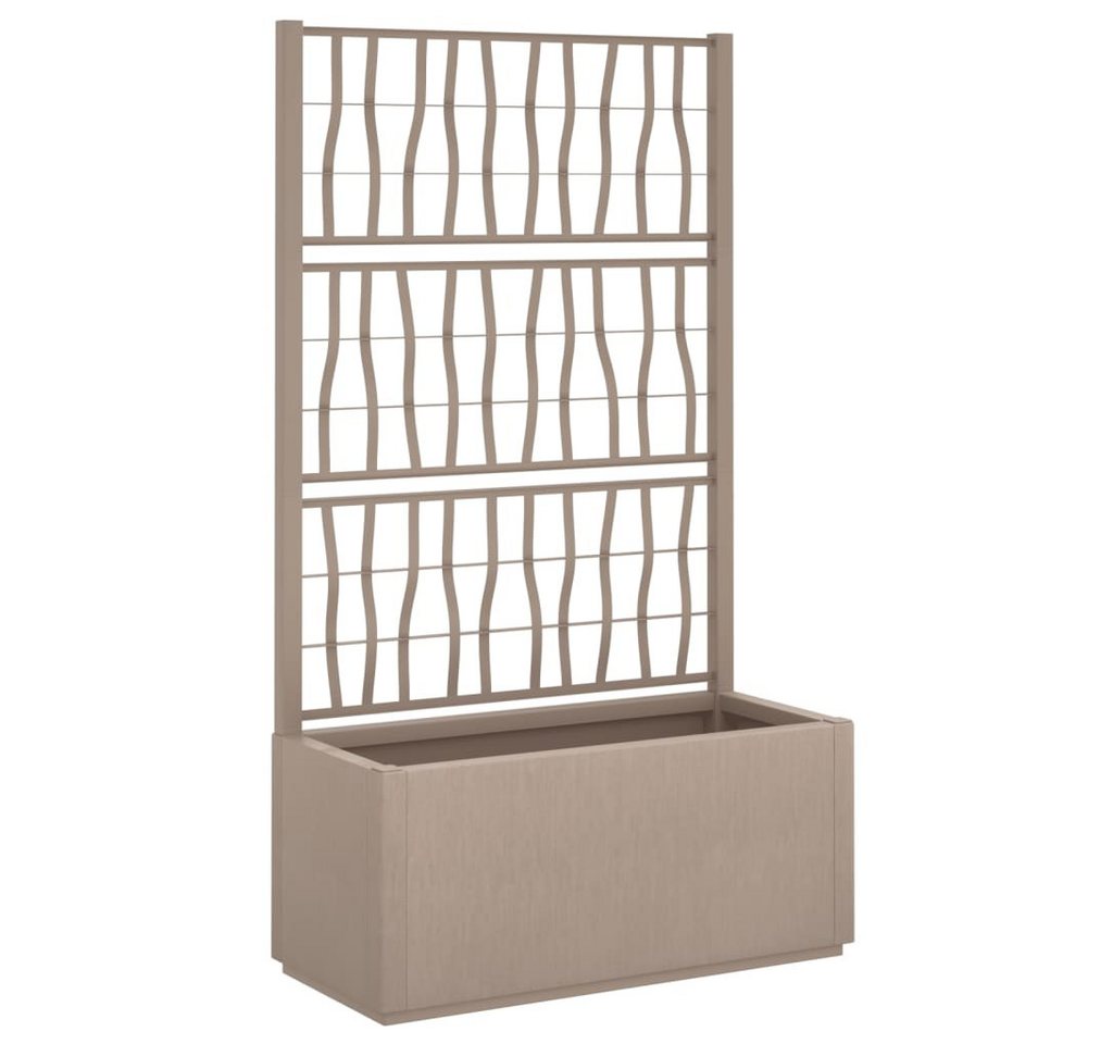vidaXL Blumentopf Pflanzkübel mit Rankgitter Hellbraun 80x36x140 cm PP (1 St) von vidaXL
