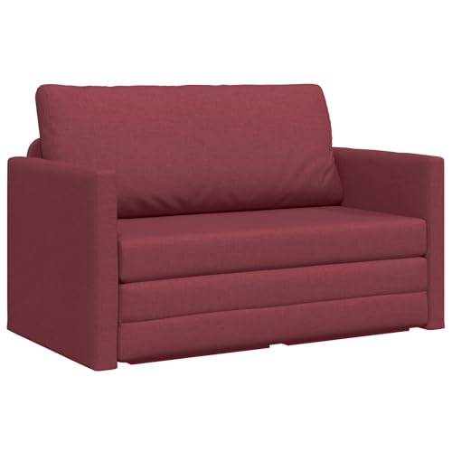 vidaXL Boden-Sofa-Bett 2-in-1 Burgunderrot 124x71x78 cm Stoff von vidaXL