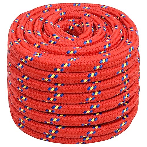 vidaXL Bootsseil Ankerleine Festmacher Tauwerk PP Leine Seil Tau Polypropylenseil Geflochten Flechtleine Rot 20mm 50m Polypropylen vidaXL Bootsseil Ankerleine Festmacher Tauwerk PP Leine Seil Tau Polypropylenseil Geflochten Flechtleine Rot 20mm 50m Polypropylen von vidaXL