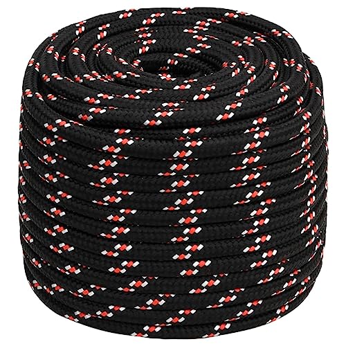 vidaXL Bootsseil Ankerleine Festmacher Tauwerk PP Leine Seil Tau Polypropylenseil Geflochten Flechtleine Schwarz 16mm 100m Polypropylen vidaXL Bootsseil Ankerleine Festmacher Tauwerk PP Leine Seil Tau Polypropylenseil Geflochten Flechtleine Schwarz 16mm 100m Polypropylen von vidaXL