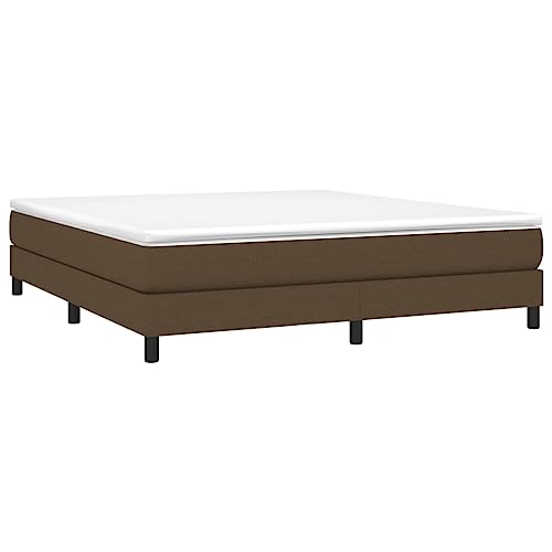 vidaXL Boxspringbett, Bettgestell mit Lattenrost, Bett Polsterbett mit Stützbeinen, Doppelbett Schlafzimmerbett, Dunkelbraun 180x200cm Stoff von vidaXL