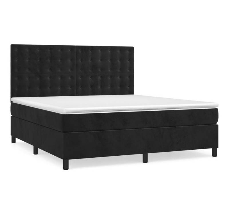 vidaXL Boxspringbett, Boxbett mit Matratze Schwarz 160x200 cm Samt von vidaXL