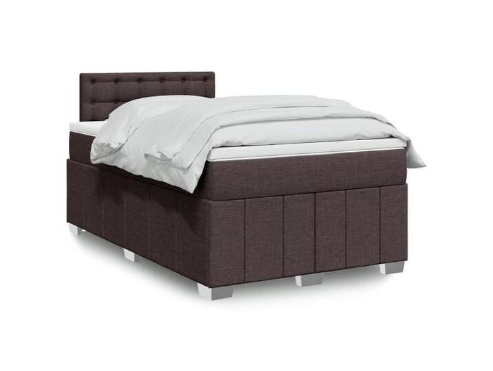 vidaXL Boxspringbett, Boxspringbett mit Matratze Dunkelbraun 120x190 cm Stoff vidaXL Boxspringbett, Boxspringbett mit Matratze Dunkelbraun 120x190 cm Stoff von vidaXL
